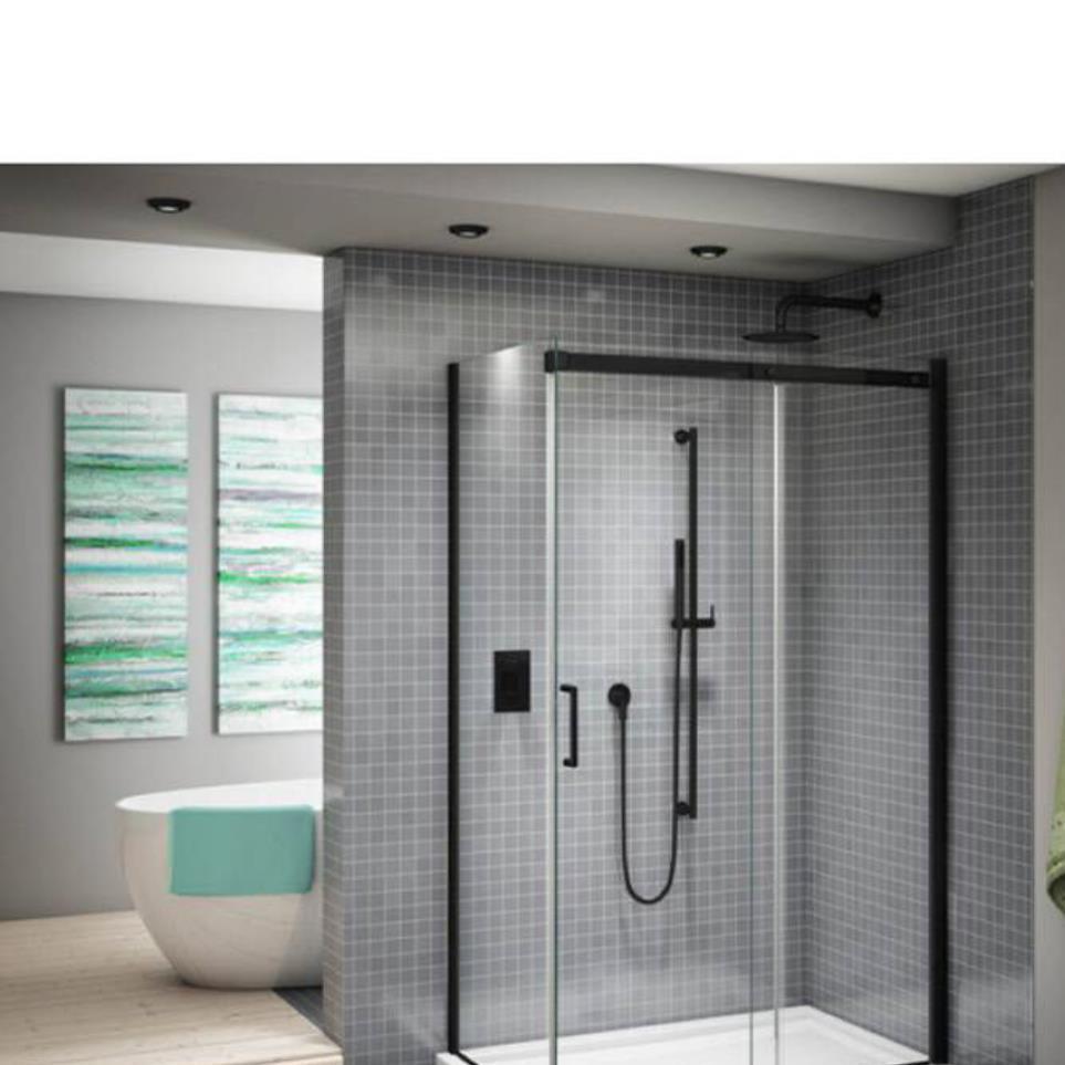 Door Matte Black Black Showers