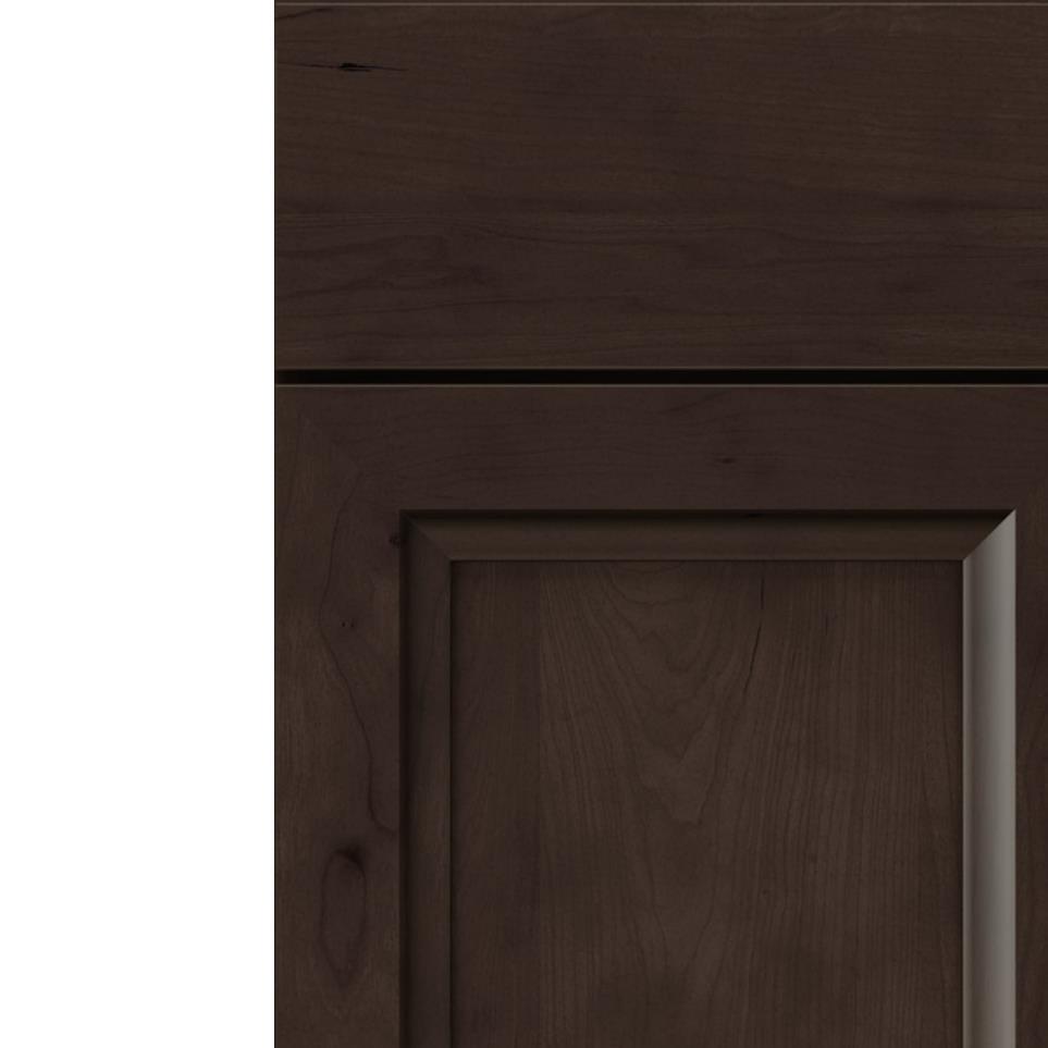 Square Thatch Dark Finish Square Cabinets