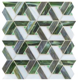 Mosaic Enchanted Green Glass Green Tile