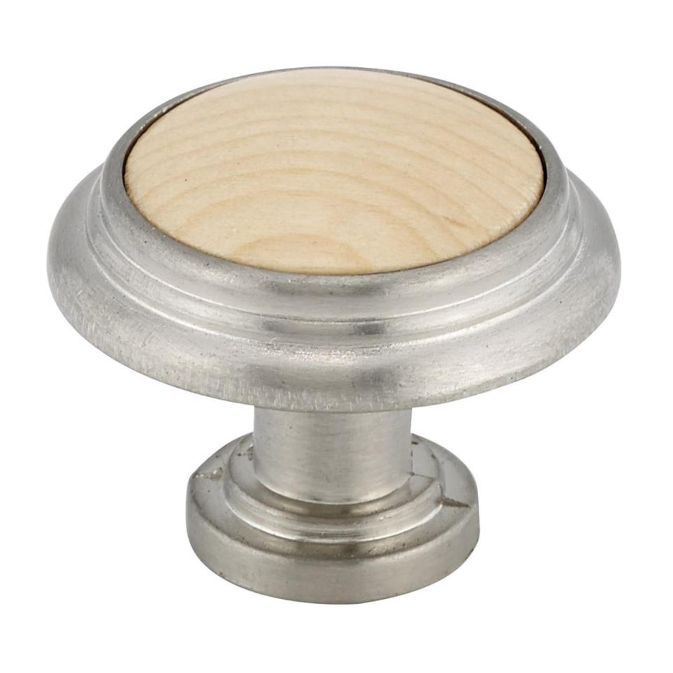 Knob Br. Nickel / Natural Maple Nickel Knobs