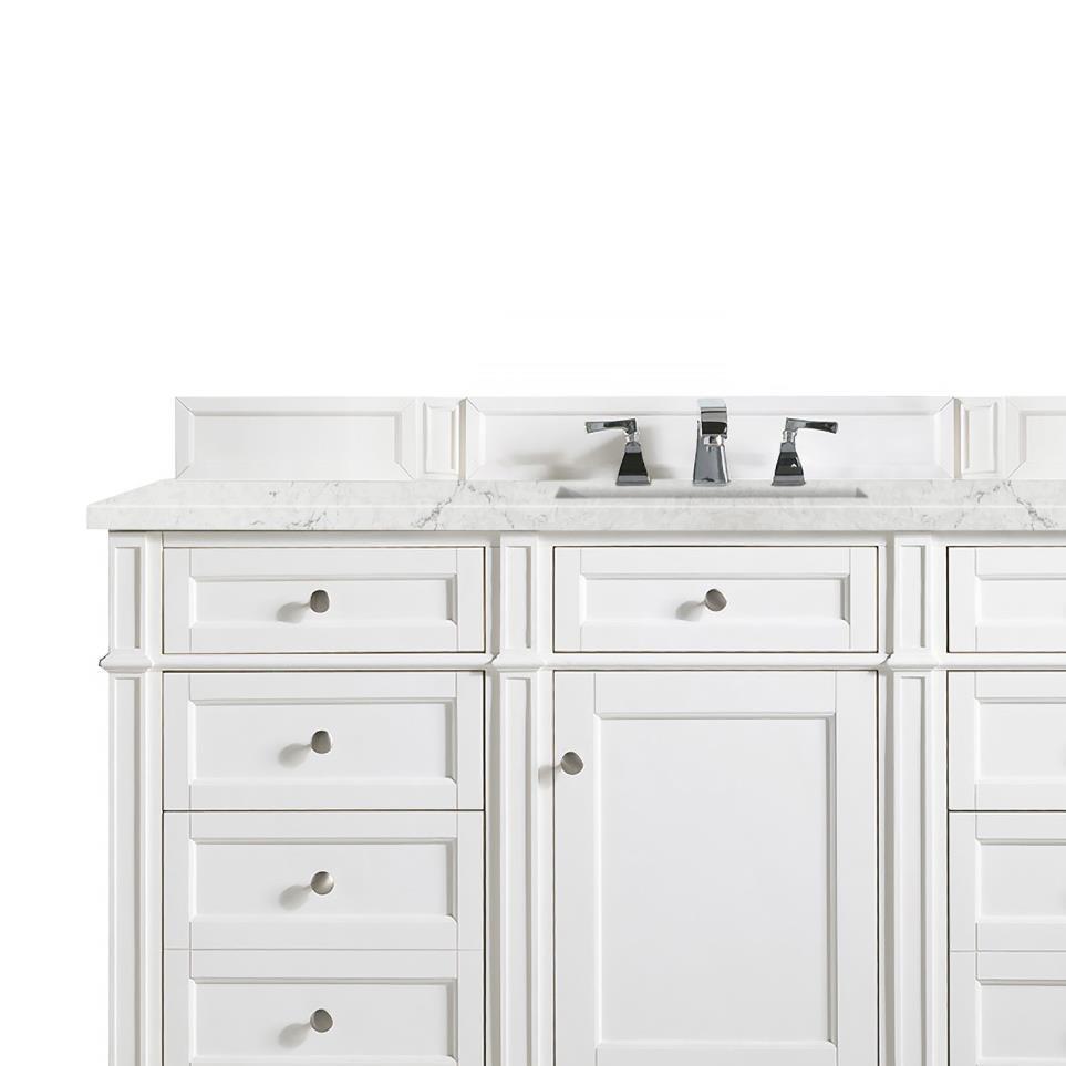 Base with Sink Top Bright White White Vanities