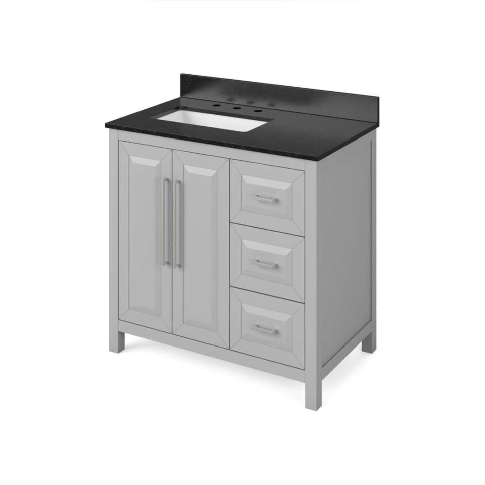 Base with Sink Top Grey Grey / Black Vanities
