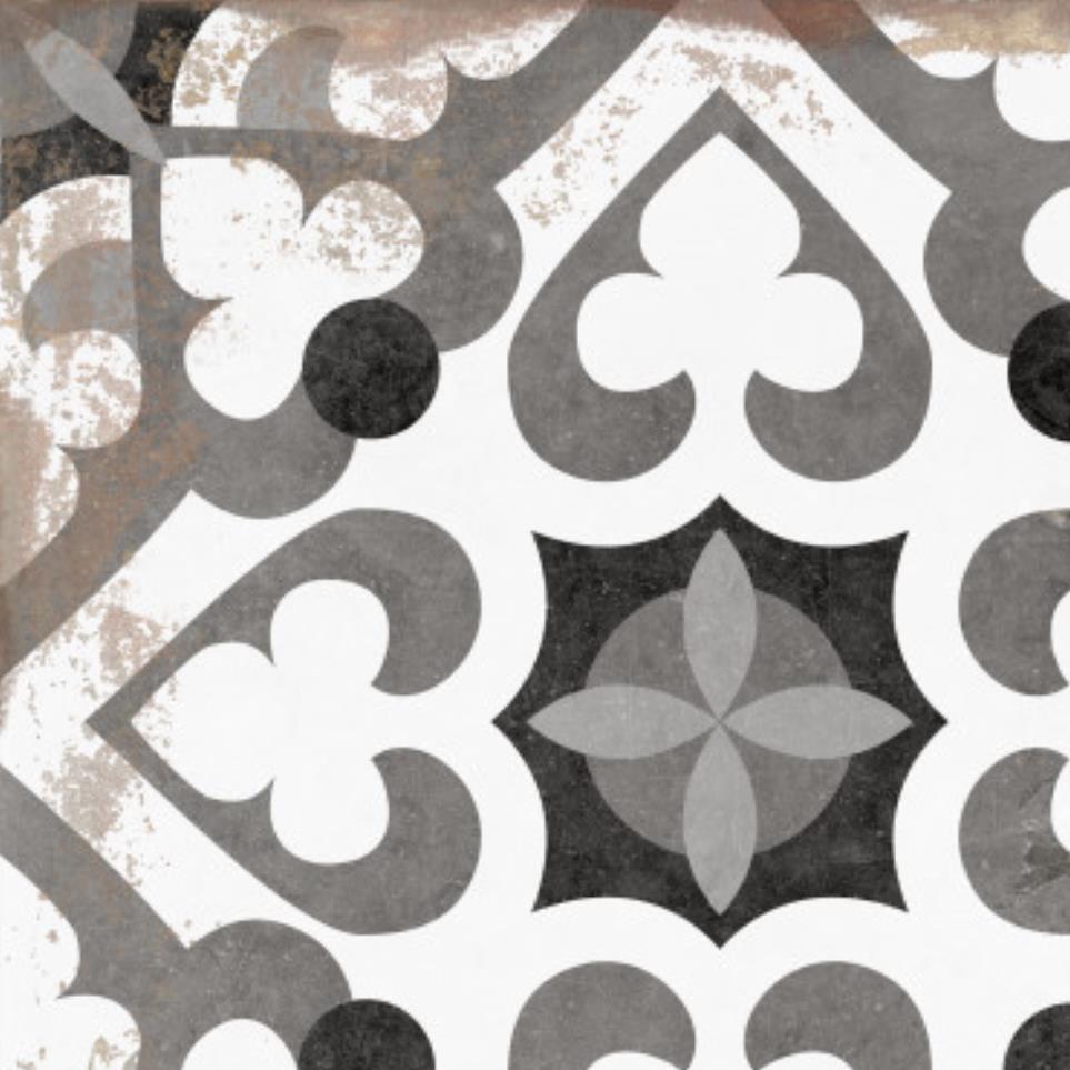 Decoratives and Medallions Spade Gray Tile