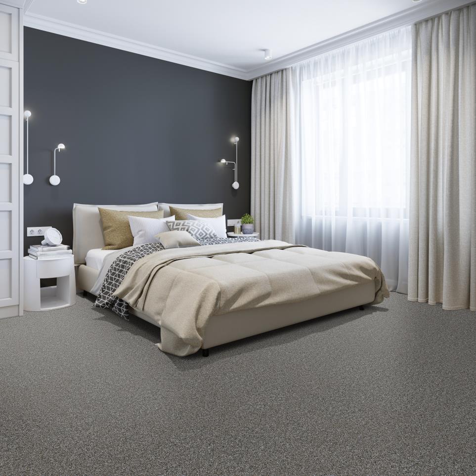 Textured Saxony Pennant Brown Carpet