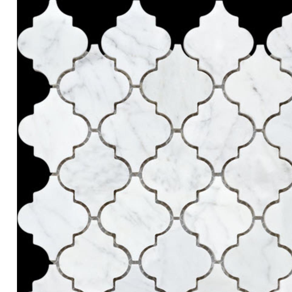 Mosaic Img Carrlant White Tile