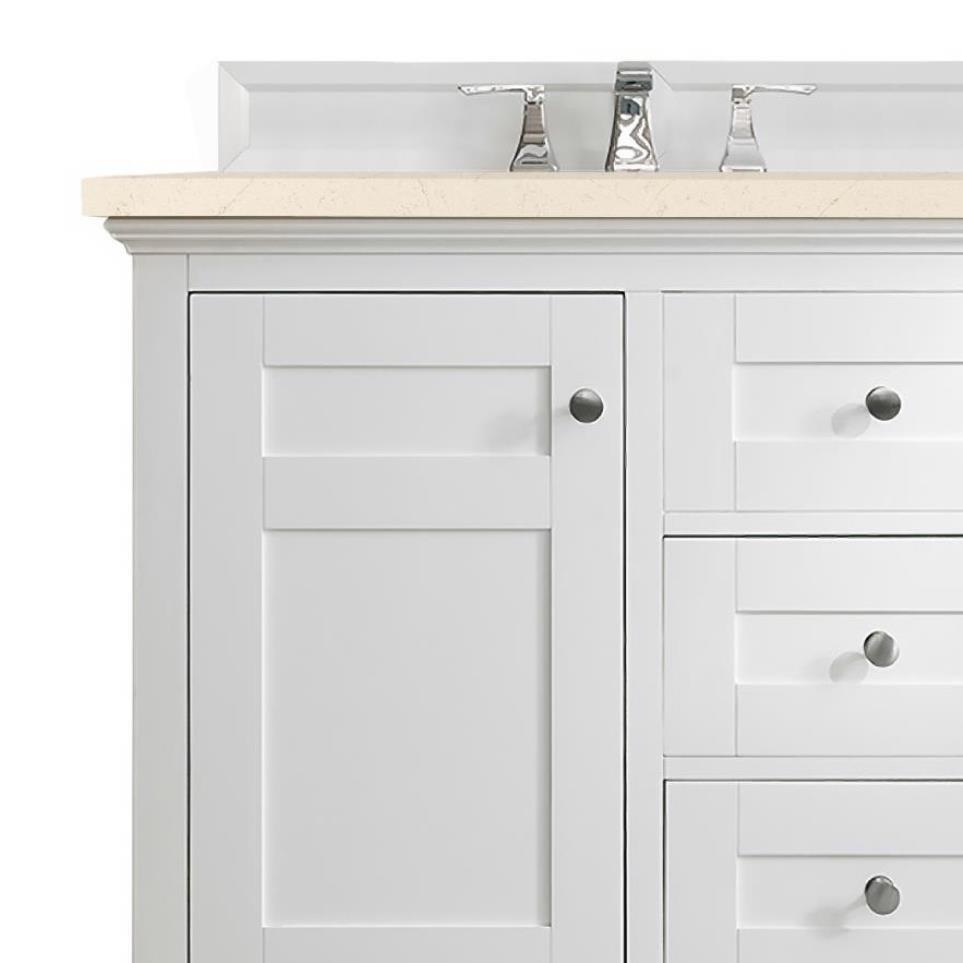 Base with Sink Top Bright White White Vanities