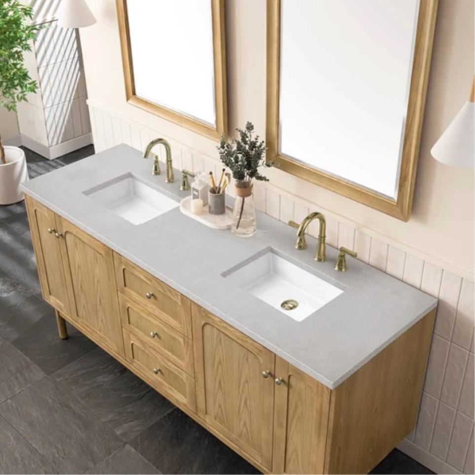 Base with Sink Top Light Oak Light Finish Vanities