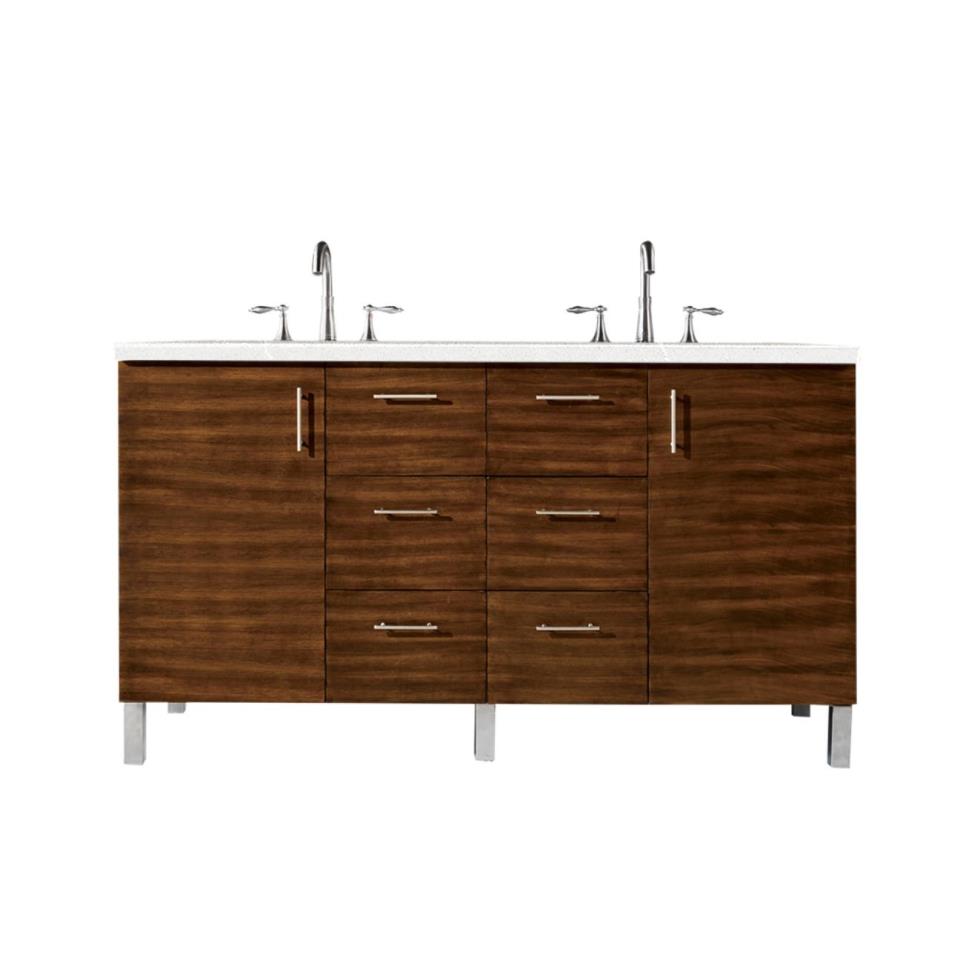 Base with Sink Top American Walnut Medium Finish Vanities