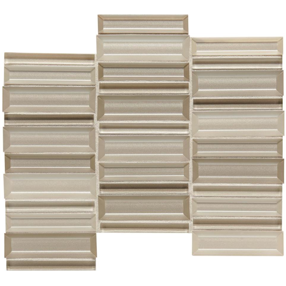Mosaic Shimmer Shore Glass Brown Tile