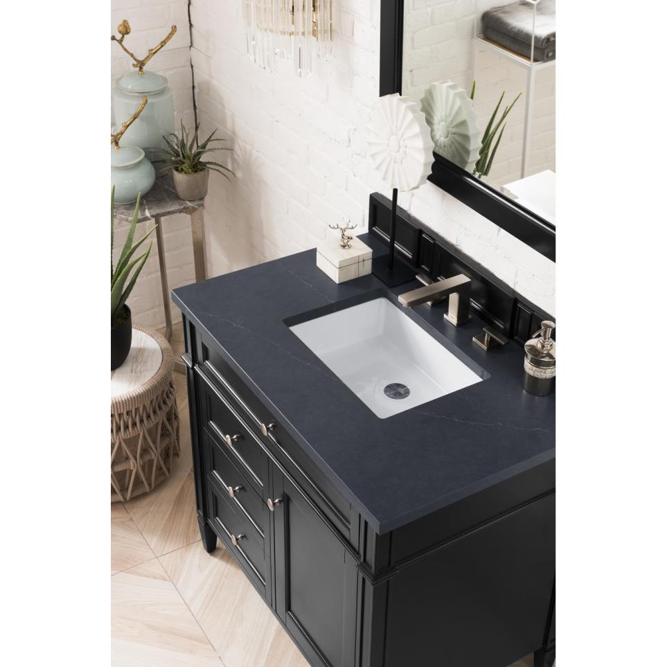 Base with Sink Top Black Onyx Grey / Black Vanities