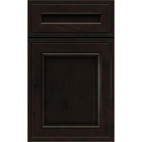 Square Thatch Dark Finish Square Cabinets