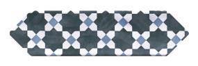 Decoratives and Medallions Cameo Blue Mix Glossy Blue Tile