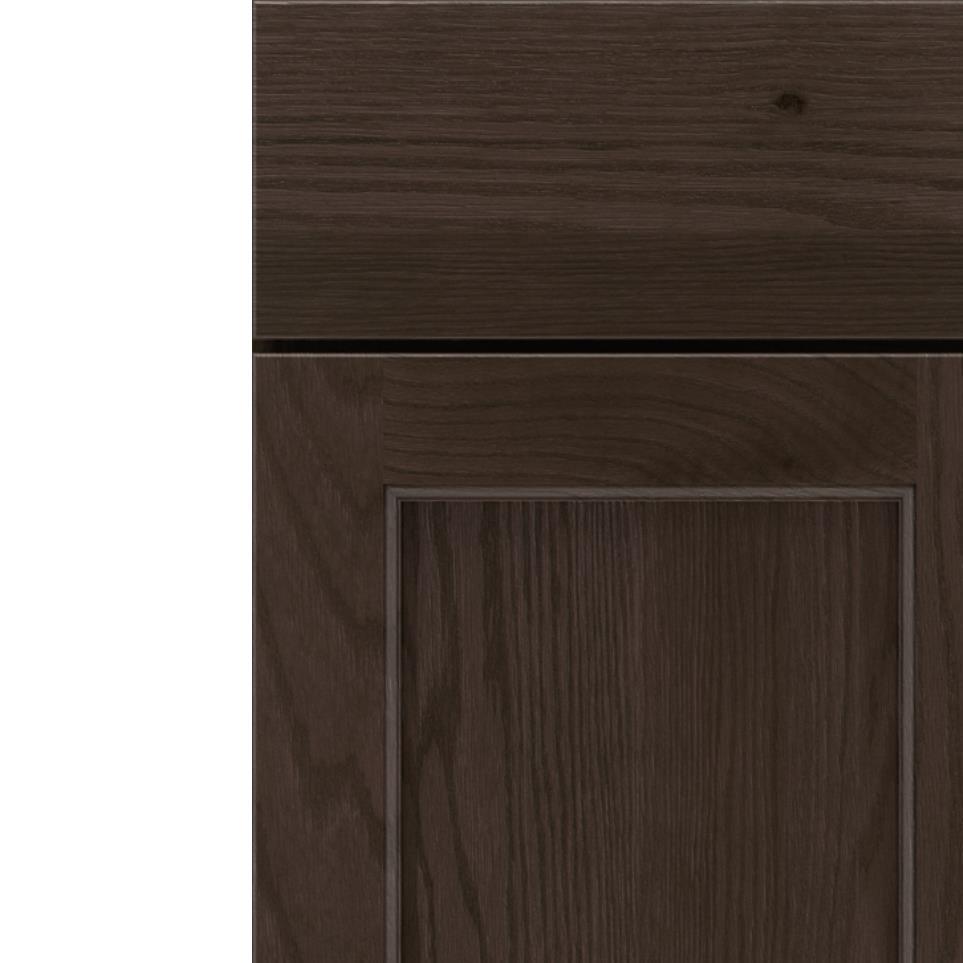 Square Thatch Dark Finish Square Cabinets