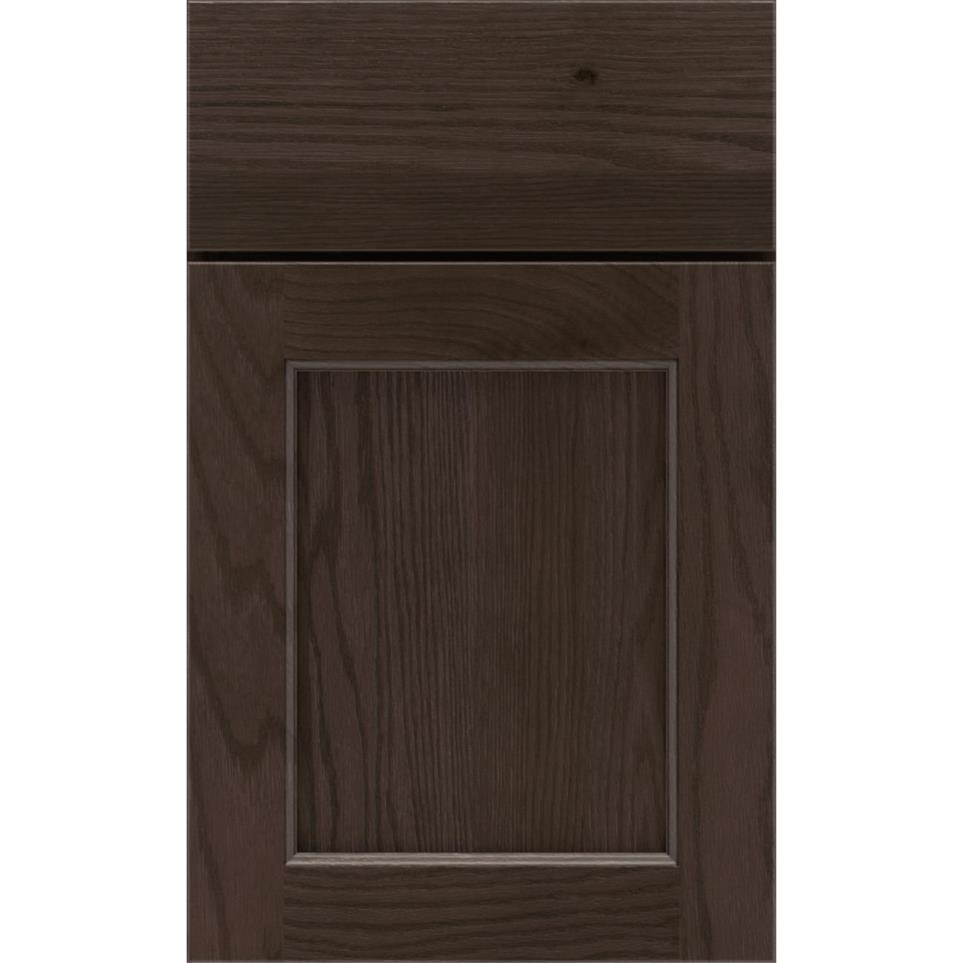 Square Thatch Dark Finish Square Cabinets