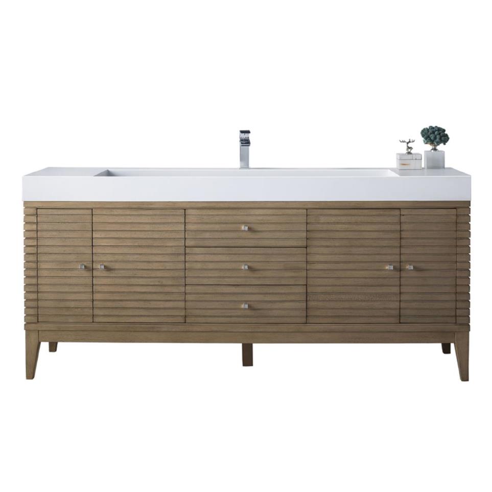 Base with Sink Top Glossy White White Vanities