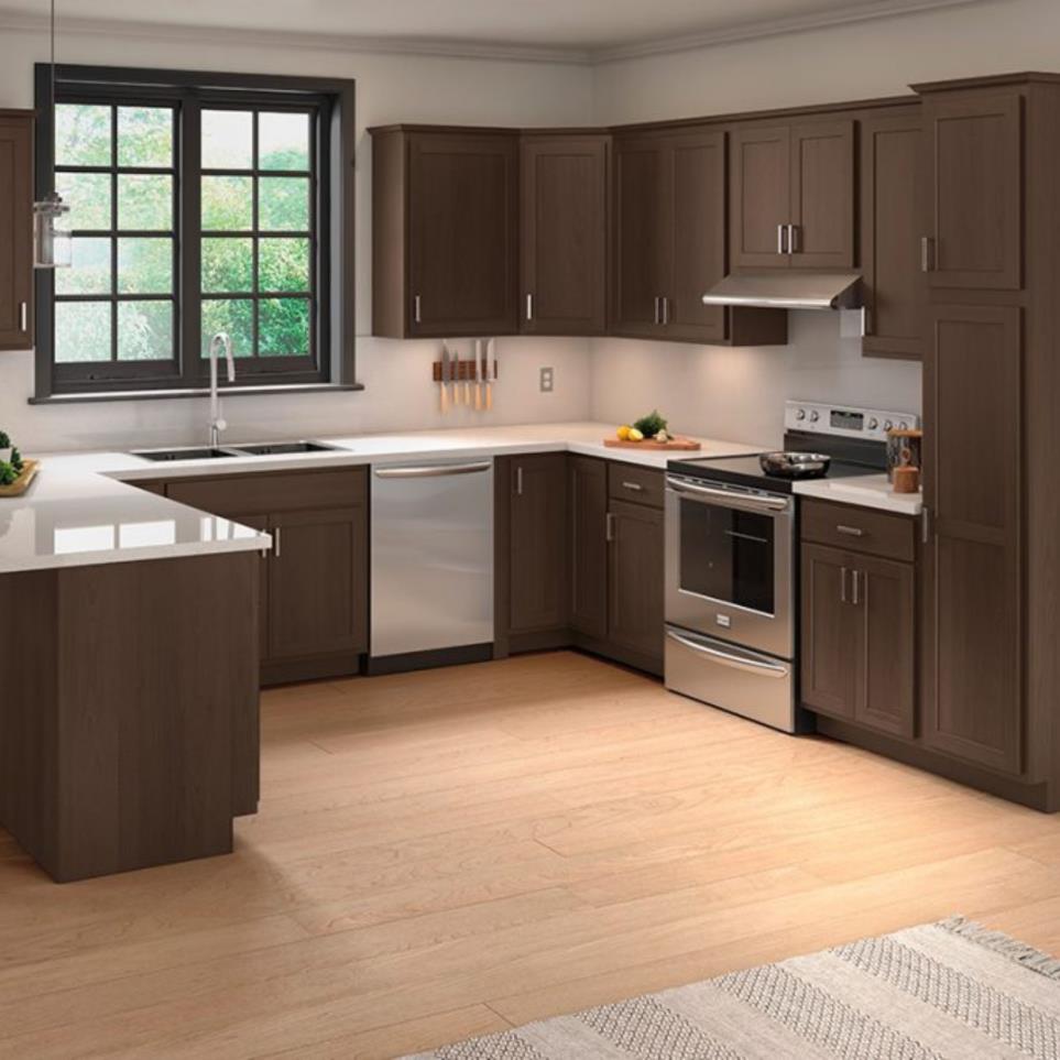 5 Piece Bark Dark Finish 5 Piece Cabinets