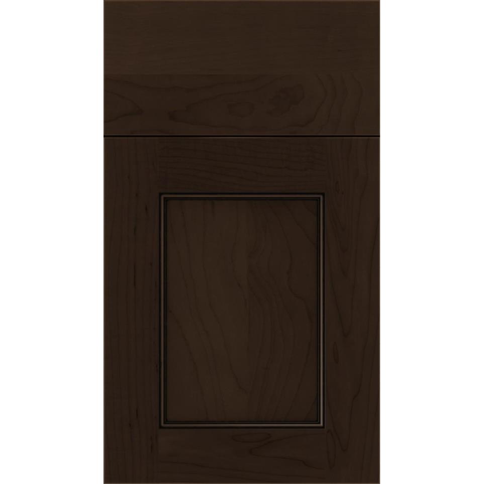 Square Cappuccino Black Glaze Glaze - Stain Square Cabinets