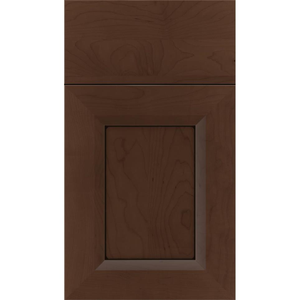 Square Cappuccino Black Glaze Glaze - Stain Square Cabinets