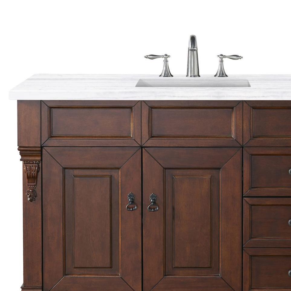 Base with Sink Top Warm Cherry Medium Finish Vanities