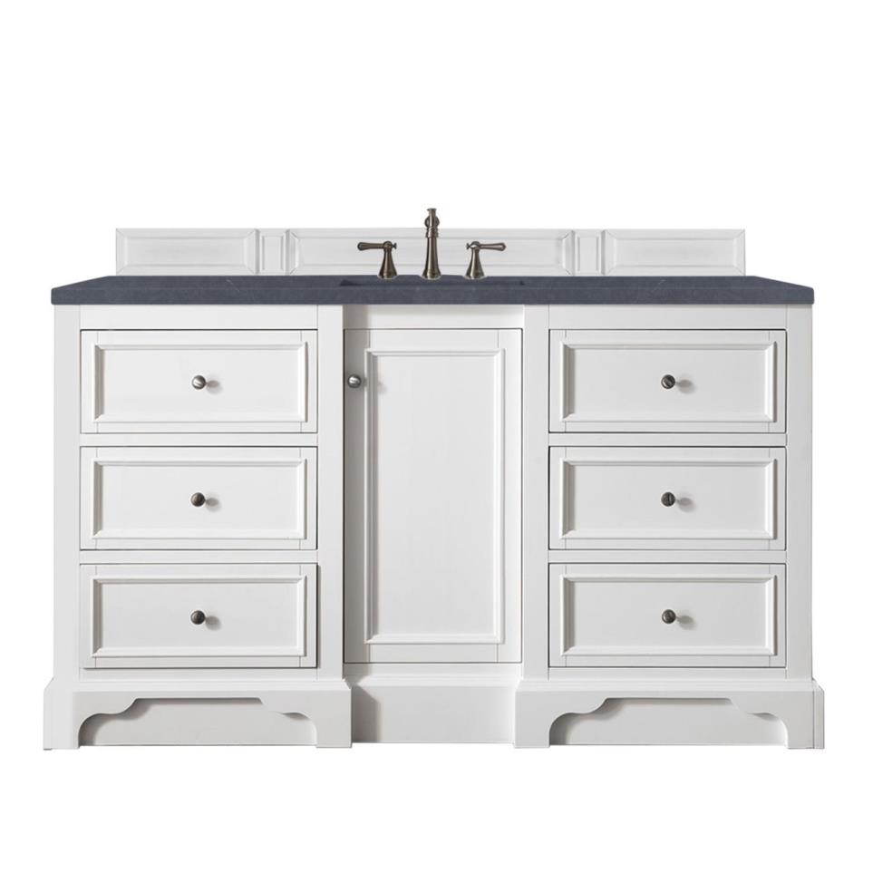 Base with Sink Top Bright White White Vanities