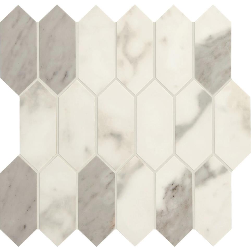 Mosaic Calacatta Matte White Tile