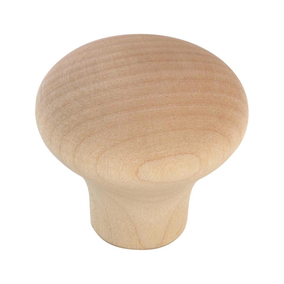 Knob Unfinished Maple Light Finish Knobs