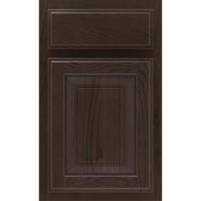 Square Thatch Dark Finish Square Cabinets