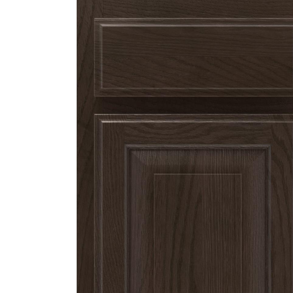 Square Thatch Dark Finish Square Cabinets