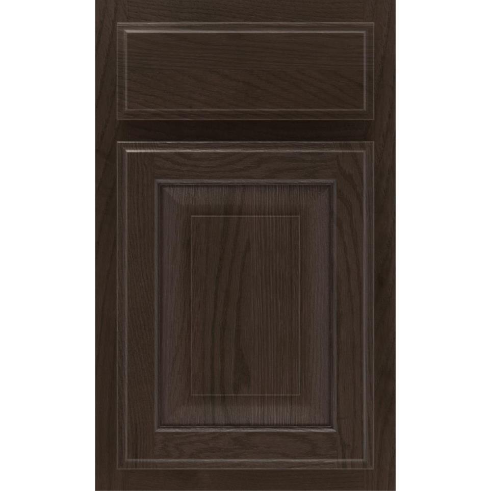 Square Thatch Dark Finish Square Cabinets