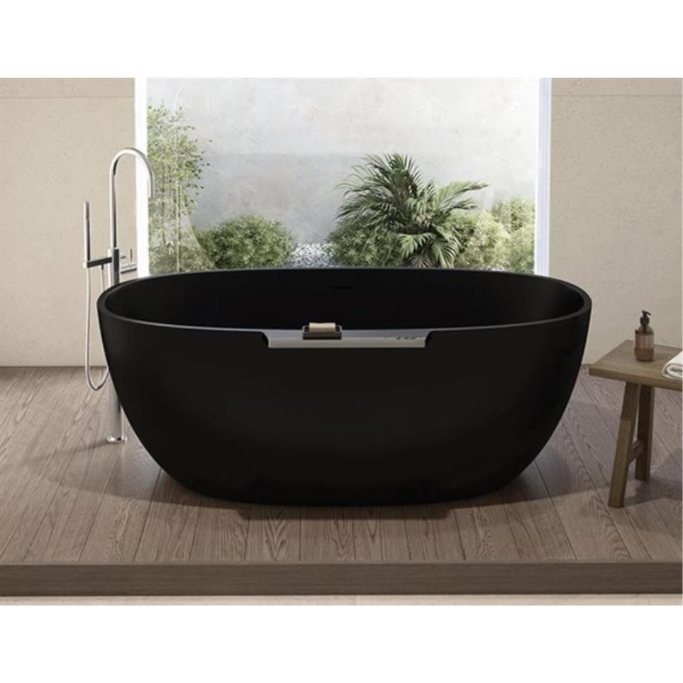 Soaking Tubs Matte Black/Chrome Black Bathtubs