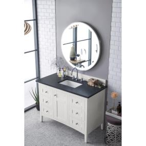 Base with Sink Top Bright  White White Vanities