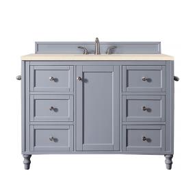 Base with Sink Top Silver Gray Grey / Black Vanities