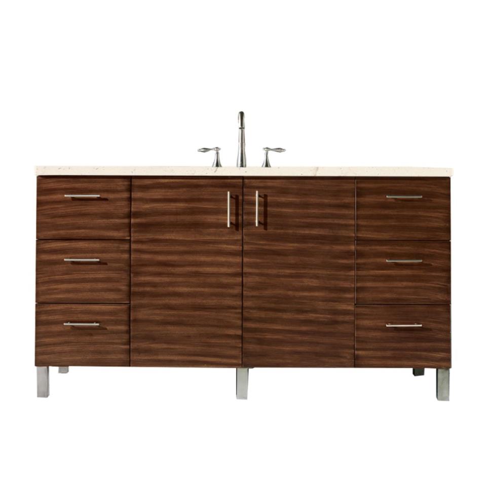 Base with Sink Top American Walnut Medium Finish Vanities