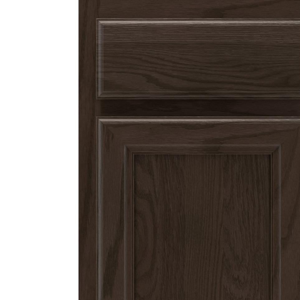 Square Thatch Dark Finish Square Cabinets