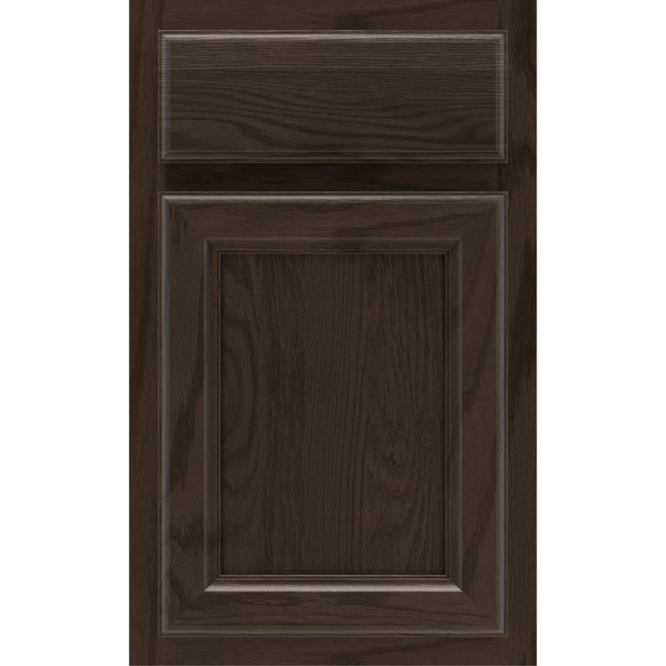 Square Thatch Dark Finish Square Cabinets