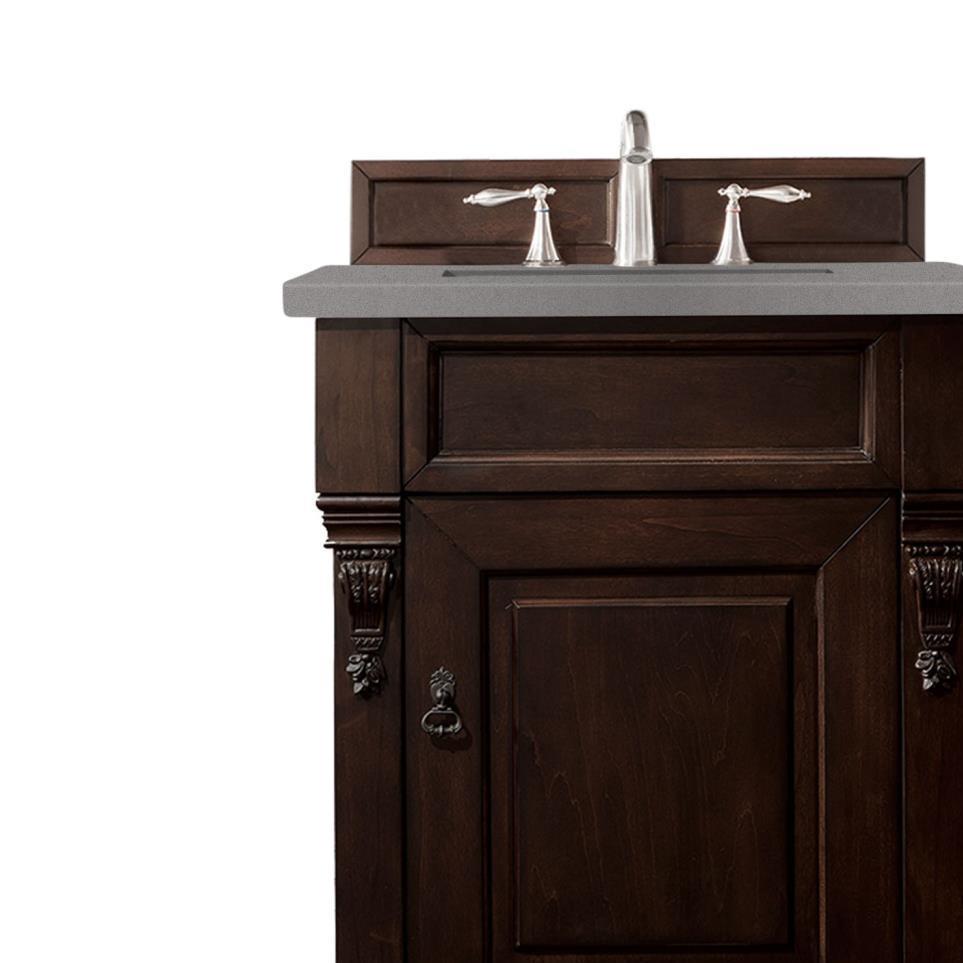 Base with Sink Top Burnished Mahogany Dark Finish Vanities