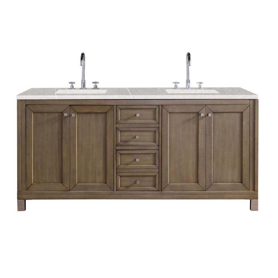 Base with Sink Top Whitewashed Walnut Light Finish Vanities