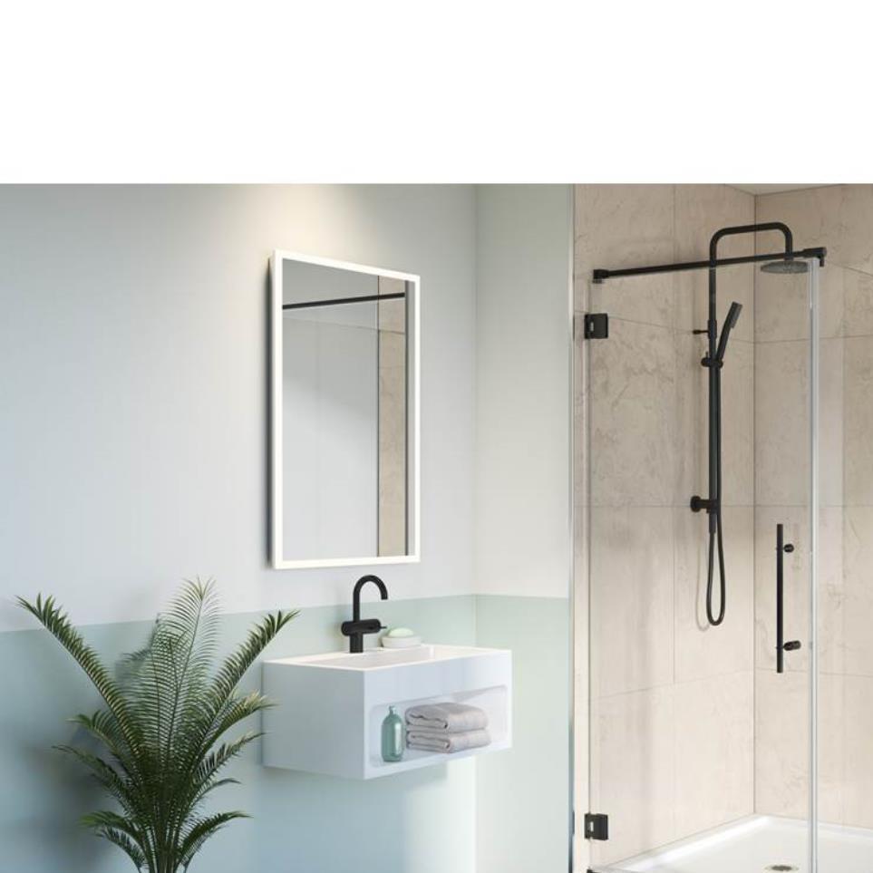 Door Matte Black Black Showers