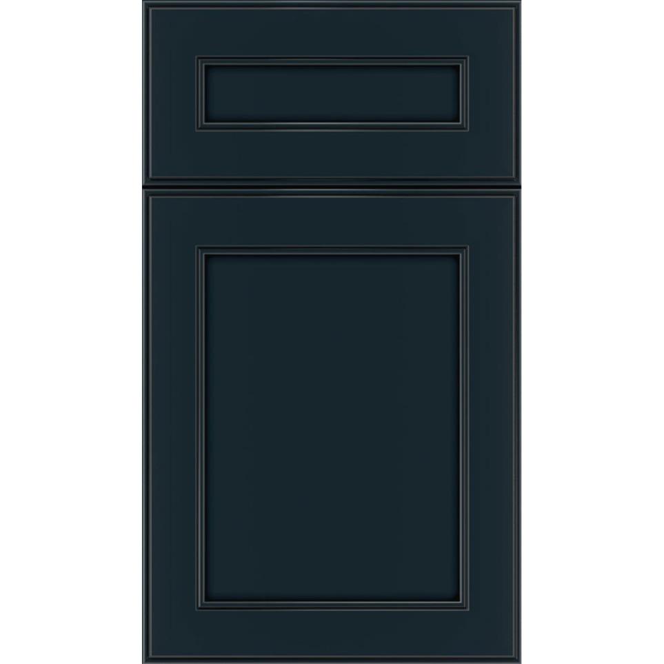 Square Gunmetal Blue Black Glaze Glaze - Stain Square Cabinets