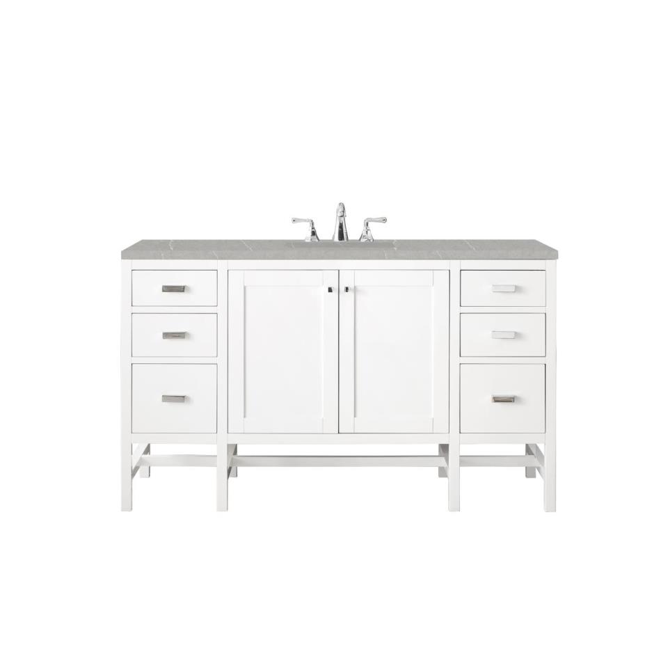 Base with Sink Top Glossy White White Vanities