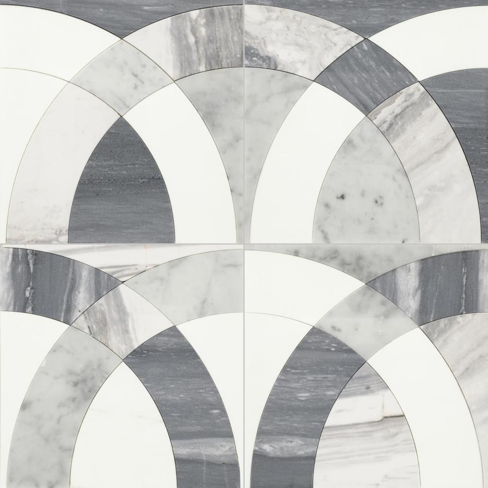 Mosaic Volakas Blend Polished White Tile