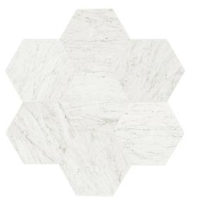 Mosaic Carrara White Polished White Tile