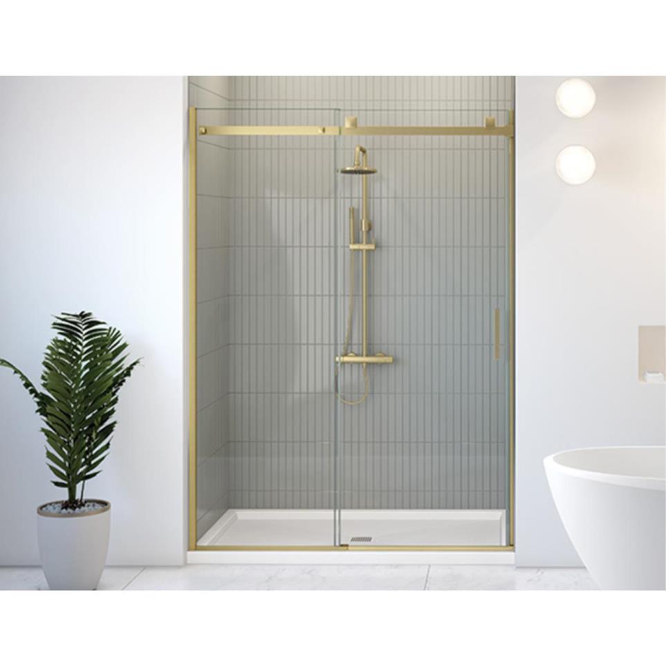 Door Brushed Gold Brass / Gold Showers