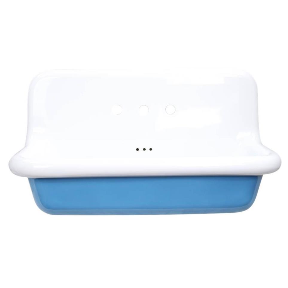 Bath White/Blue  Bathroom Sinks