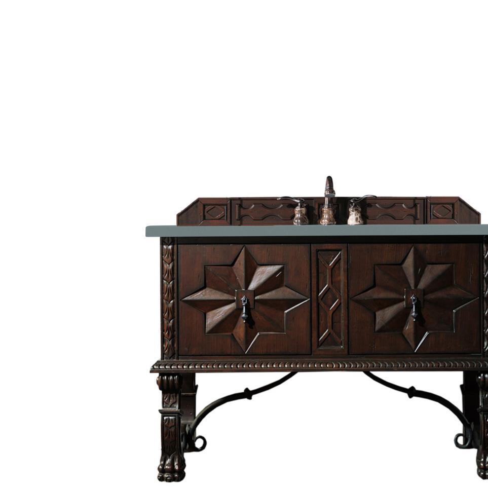 Base with Sink Top Antique Walnut Dark Finish Vanities