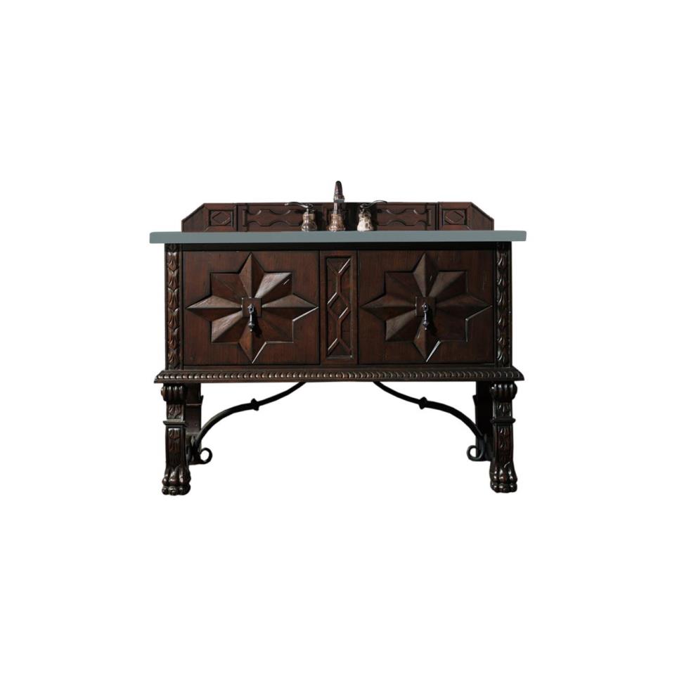 Base with Sink Top Antique Walnut Dark Finish Vanities