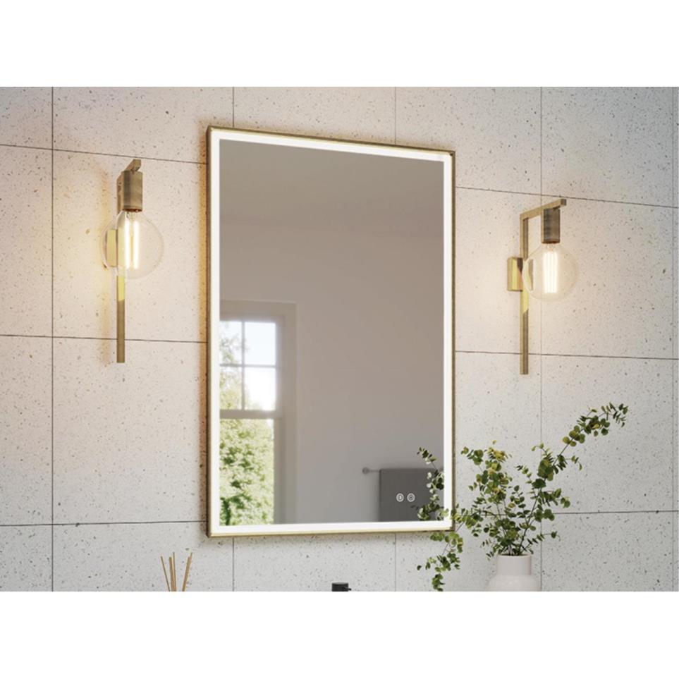 Lighted Mirrors Brushed Nickel Nickel Vanities