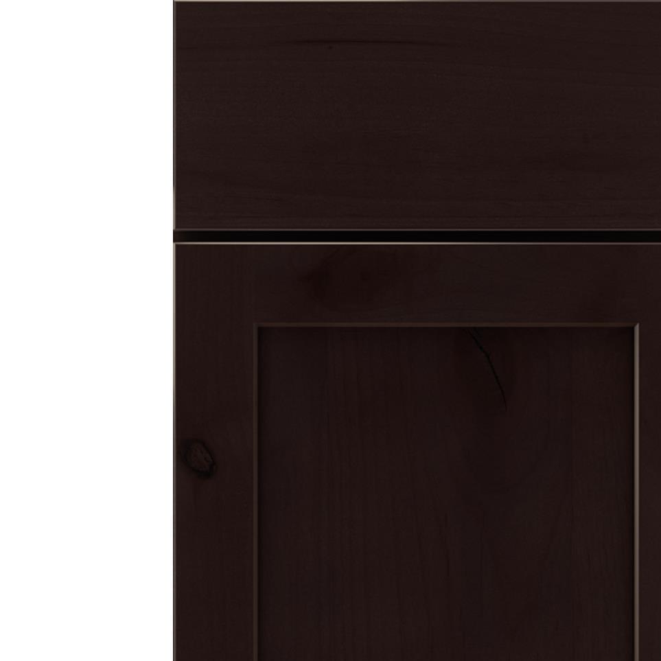 Square Thatch Dark Finish Square Cabinets