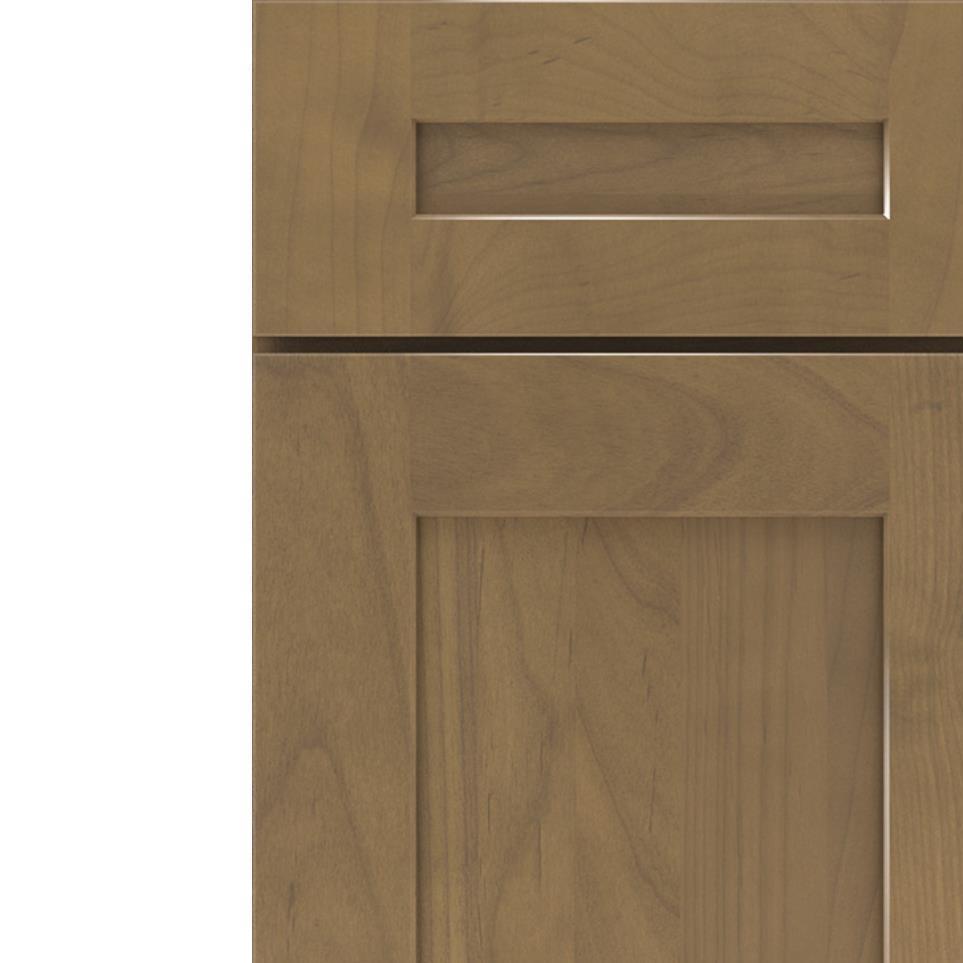 Square Buckskin Medium Finish Square Cabinets