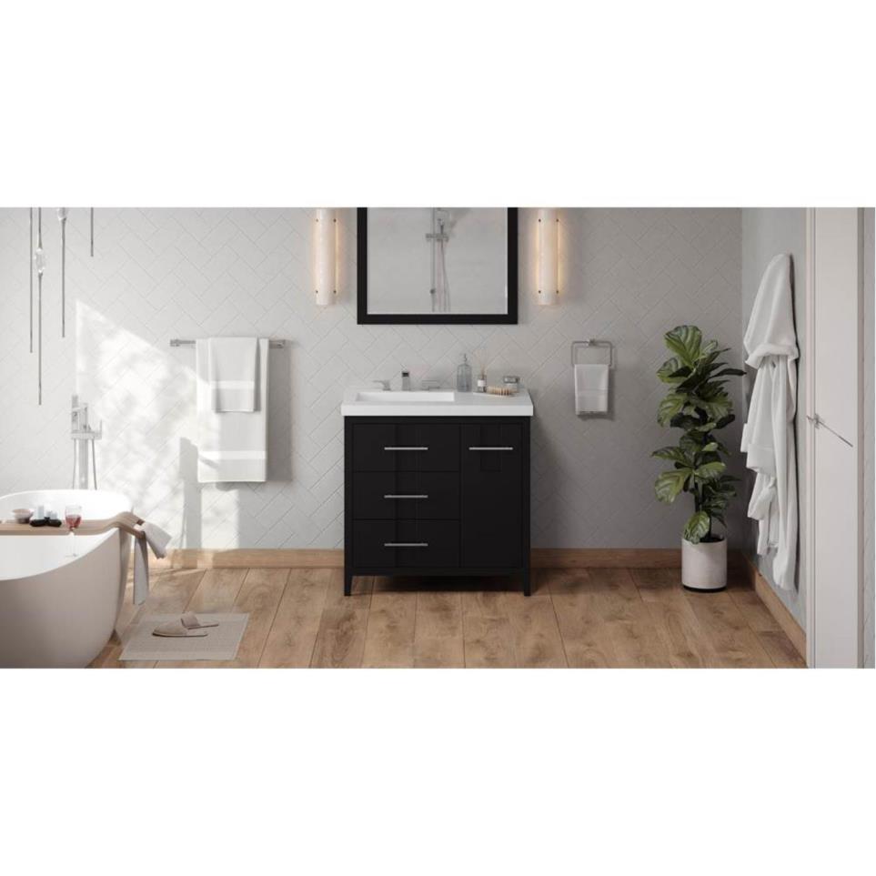 Base with Sink Top Black Grey / Black Vanities